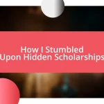 How I Stumbled Upon Hidden Scholarships